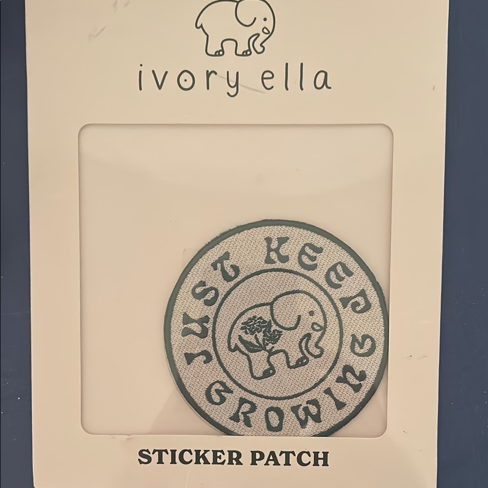 Ivory Ella Green Sticker Patch